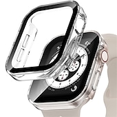 Χαμηλού Κόστους Smartwatch Θήκη-Θήκη ρολογιού με προστατευτικό οθόνης Συμβατό με Apple Watch Ultra 49mm / Series 8 7 41mm 45mm / Series 6 5 4 SE 40mm 44mm Ανθεκτική σε πτώσεις Σκληρός υπολογιστής Παρακολουθήστε Κάλυμμα