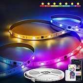 cheap WiFi&amp;Music Control-RGBIC LED Strip Compatible with Alexa Google Home Color Changing LED Light Music Sync TUYA WiFi for Bedroom Ceiling Playroom Shustar