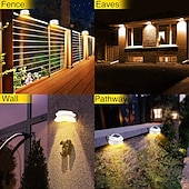 Χαμηλού Κόστους Εξωτερικά Επιτοίχια Φώτα-1/4/6 τμχ ηλιακά φώτα υδρορροής υπαίθριο αδιάβροχο ηλιακό φως φράχτη για πρόσβαση στο κατάστρωμα αυλή βεράντα δρόμο γκαράζ σκάλα τοίχος διακόσμηση τοπίου φωτισμός ηλιακό φως νύχτας