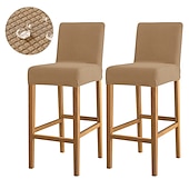 economico Fodera per sedia da pranzo-2 pezzi coprisgabelli da bar idrorepellenti, coprisgabelli da bar elasticizzati bordeaux, coprisgabelli da bar per bar, per patio, bar all&#039;aperto, per matrimonio, con fondo elastico
