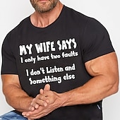 Men's Plus Size Big Tall T shirt Tee Tee Letter Tee Crewneck Black White Short Sleeves Outdoor Going out Print Letter Clothing Apparel Cotton Blend Stylish Casual Tops4