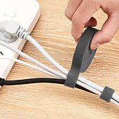 お買い得  フック-ワイヤーオーガナイザー 再利用可能なワイヤー粘着ループフック ナイロンストラップオーガナイザー 自己粘着クリップホルダー 電源ケーブルタイ