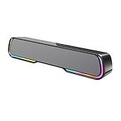 cheap Speakers-RGB Light Wireless Bluetooth Soundbar Hi-Fi Stereo Speaker Upgraded Version Of High Sound Quality For SmartPhone/Tablet/Computer TVHome Theater TV Strong Bass Sound Bar With Remote Control