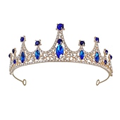 cheap Wearable Accessories-Children&#039;s Crown Headwear Flower Children&#039;s Crystal Handmade Hair Ornament Girl Crown Princess Birthday Band Stage Performance Photography