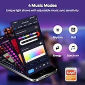 cheap WiFi&amp;Music Control-RGBIC LED Strip Compatible with Alexa Google Home Color Changing LED Light Music Sync TUYA WiFi for Bedroom Ceiling Playroom Shustar