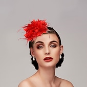 billige Coiffer-fascinators håndlaget kentucky derbyhatt brudehodeplagg fjærhodeplagg barnesceneforestilling fjærhodeplagg hårbøyle