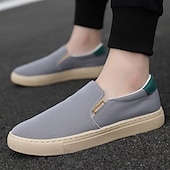 tanie Mokasyny i trzewiki męskie-Męskie Mokasyny i buty wsuwane Eleganckie loafery Spacery Codzienny Codzienny Płótno Oddychający Mokasyny Czarny Biały Zielony Wiosna Jesień