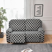 cheap Recliner Chair Cover-Stretch Reclining Couch Covers 2 Seater Loveseat Reclining Sofa Cover Couch Slipcover with Elastic Loop, Anti-cat Scratch Furniture Protector for Kids, Pets, Dogs, Cats