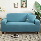 baratos Cobertura de Sofa-capas elásticas para sofá, capa de sofá secional cor de vinho para cães, capas para sofá de dois lugares, em forma de L, 3 lugares, em forma de U, poltrona, protetor de sofá lavável, macio e durável