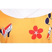 ieftine Rochii-Retro / vintage 1950 Rochie de epoca Rochie leagăn Rochie Flare Note muzicale Pentru femei Carnaval Mascaradă Casul / Zilnic Petrecerea Burlăcițelor Adulți Rochie Rochii de acasă