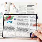 voordelige Kantoor artikelen-1 st a4 kaart lezen pvc vergrootglas groot gebied ultradunne visitekaartje type vergrootglas, 3x (300%) pagina vergrotende lens, lezen vergrootglas voor ouderen, terug naar school cadeau