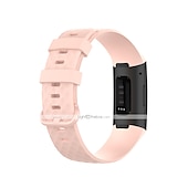Недорогие Ремешки для часов Fitbit-Умный ремешок для часов для Фитбит Charge 4 / Charge 3 / Charge 3SE Мягкий силикон Умные часы Ремень Металлическая застежка Регулируется Дышащий Спортивный ремешок Замена Браслет
