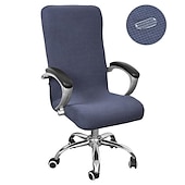 levne potah na židli-voděodolný potah počítačové kancelářské židle natahovací otočné herní sedadlo slipcover elastický kukuřičná zrna černá jednobarevná měkká odolná omyvatelná