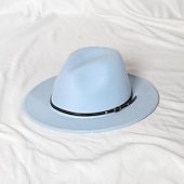 preiswerte Partyhut-Hüte Wolle / Acryl Fedora-Hut Formal Hochzeit Einfach Mit Pure Farbe Kopfschmuck Kopfbedeckung