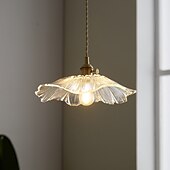 levne Ostrovní světla-led závěsné světlo mini skleněné měděné závěsné stropní závěsné světlo se skleněným vroubkovaným stínítkem čiré sklo závěsné osvětlení pro ložnici obývací pokoj jídelna kuchyně