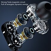abordables Auriculares deportivos-Auriculares con cable de alta fidelidad 9d de 3,5 mm con bajos, auriculares estéreo, auriculares de música, auriculares deportivos, auriculares para juegos con micrófono