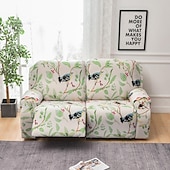 cheap Recliner Chair Cover-Stretch Reclining Couch Covers 2 Seater Loveseat Reclining Sofa Cover Couch Slipcover with Elastic Loop, Anti-cat Scratch Furniture Protector for Kids, Pets, Dogs, Cats