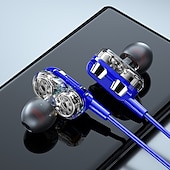 abordables Auriculares deportivos-Auriculares con cable de alta fidelidad 9d de 3,5 mm con bajos, auriculares estéreo, auriculares de música, auriculares deportivos, auriculares para juegos con micrófono