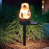 cheap Outdoor Spotlights-Solar Lamp Outdoor Garden Lamp Imitation Animal Solar Night Lamp Hedgehog Resin Landscape Channel Spotlight LED Pile Lamp Garden Garden Lawn Lawn Lamp  1PC