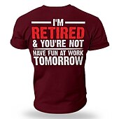 お買い得  メンズグラフィックTシャツ-男性用 グラフィック レタープリント Tシャツ グラフィックTシャツ コットン 半袖 グラフィック シャツ ワイン ホワイト レッド 快適なTシャツ バケーション ストリート ファッションデザイナーの衣類