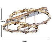 cheap Ceiling Lights &amp; Fans-80 cm Ceiling Light LED Crystal Stainless Steel Designer Art Electroplated Modern 220-240V