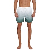 お買い得  男性用水泳パンツ-男性用 ボードショーツ スイムショーツ スイムトランク ドローストリング メッシュ裏地付き 弾性ウエスト 勾配 速乾性 ショート カジュアル 日常 祝日 ハワイアン ボヘミアン ブラック ピンク マイクロエラスティック