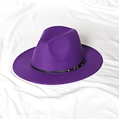 preiswerte Partyhut-Hüte Wolle / Acryl Fedora-Hut Formal Hochzeit Einfach Mit Pure Farbe Kopfschmuck Kopfbedeckung