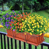economico Piante e Fiori Artificiali-Confezione da 2 / confezione da 8 fiori artificiali fiori di plastica finti resistenti ai raggi UV all&#039;aperto rose non sbiadiscono piante di plastica finta per la decorazione del giardino di casa di