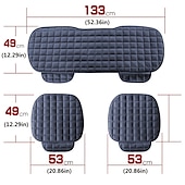 cheap Car Seat Covers-Plush Plaid Thicken Warm Car Seat Cushion Pad Car Seat Protector Car Front Rear Seat Covers For Car SUV Truck Car Accessories