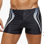 abordables maillot de bain boxer homme-Homme Maillots de Bain short de bain Short de bain Short Imprimer Imprimés Photos Confort Respirable Vacances Sortie Hawaïen Bohème Noir Bleu