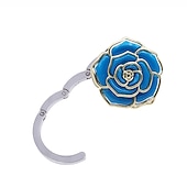 economico Ganci e accessori-1pc supporto per borsa da tavolo portatile ganci per borse da tavolo supporto per ganci portamonete modello rosa gancio per borsa decorazione gancio per borsa