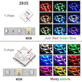 economico Controllo a distanza-luci di striscia a led rgb 5m 10m 15m 20m luci a led cambio colore flessibile smd con telecomando ir e adattatore 100-240v per casa camera da letto cucina tv luci posteriori decorazioni fai da te dc12v