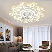 economico Ventilatore da soffitto con luci-Ventilatori A Soffitto A Led Dimmerabili Con Telecomando A Forma Di Fiore Design Da Incasso A Soffitto Con Paralume In Acrilico Lampadario Camera Da Letto Soggiorno
