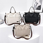 economico Borsette e borse tote-grande borsa tote in tela con più tasche – borsa a tracolla casual per donna, viaggio e uso quotidiano
