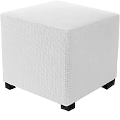 cheap Ottoman Cover-Stretch Ottoman Cover Square Ottoman Slipcovers Rectangular Foldable Storage Stool Cover Bench Cover Furniture Protector Soft Slipcover with Elastic Bottom