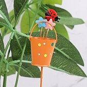 baratos Espanta-espíritos-1pc sinos de vento de flor de metal inserções de decoração micro-paisagem recortes de jardim moído para decoração de jardim de varanda de janela