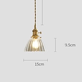 economico Luci a sospensione-lampada a sospensione a led isola luce 1-luce 15 cm lampada a sospensione in vetro rame led elegante design singolo isola luci ristorante in stile moderno negozi / caffè luci soggiorno