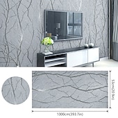 Χαμηλού Κόστους Ταπετσαρία-δροσερές ταπετσαρίες ανάγλυφη ταπετσαρία τοίχου τοιχογραφία μοντέρνα 3d ταπετσαρία χοντρή μη υφασμένη απομίμηση ελαφιού βαθύ ανάγλυφο μοτίβο καμπύλης κάλυμμα τοίχου αυτοκόλλητο ταινία μοντέρνα δέντρο