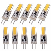 رخيصةأون أضواء LED ثنائي الدبوس-10 قطعة G4 LED لمبة قابلة للتعتيم AC / DC12-24V 2 واط 3 واط 1505 COB مصباح ليد بديل لمبة الهالوجين التقليدية لأضواء الثريا
