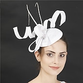 Χαμηλού Κόστους Fascinators-Fascinators Ψεύτικος Λινός Γάμος Kentucky Derby Κοκτέιλ Royal Astcot Μόδα Vintage Με Bowknot Επικεφαλίδα Κεφαλαιοφυλακή ντυθείτε για να εντυπωσιάσετε Ημέρα Αγώνων Φόρεμα 2025