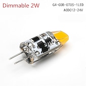 رخيصةأون أضواء LED ثنائي الدبوس-10 قطعة G4 LED لمبة قابلة للتعتيم AC / DC12-24V 2 واط 3 واط 1505 COB مصباح ليد بديل لمبة الهالوجين التقليدية لأضواء الثريا