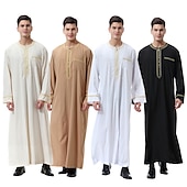 رخيصةأون عربي مسلم-رجالي رداء - روب ثوب / جبة ديني سعودي عربي العربية مسلم رمضان بالغين / قمصان الرضعثوب الراقص