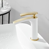 cheap Bathroom Sink Faucets-Bathroom Waterfall Sink Faucet, Basin Mixer Taps Tall Short Brass, Deck Mounted Single Handle One Hole Tap with Hot and Cold Hose Vessel Water Tap Washroom