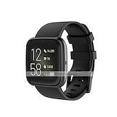 billiga Fitbit klockband-Smart Watch-band för Fitbit Versa 2 / Versa Lite / Versa SE / Versa Mjuk silikon Smart klocka Rem Justerbar Andningsfunktion Klassiskt lås Sportband Ersättning Armband
