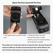お買い得  ホームアラームシステム-1/2 個ミニ警報ドア停止警報 120db 家庭用に最適くさび形ストッパーアラートセキュリティシステムブロックブロッキングシステム