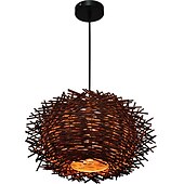 billige Lyktedesign-led pendnat lys bambus lanterne design lysekrone retro 30cm lysekrone takbelysning gjelder for stue soverom restaurant kafé bar restaurant klubb