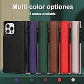 Недорогие Чехлы для iPhone-Чехол для iPhone 16e iPhone 16 iPhone 15 Pro Max Plus iPhone 14 Pro Max Plus iPhone 13 12 11 Pro Max Mini кошелек с подставкой с шнурком PU кожа