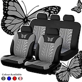 ieftine Husă Scaun Auto-Husă scaun auto cu 5 locuri set complet husă scaun auto complet înconjurată interior mașină lavabilă respirabil confortabil model fluture broderie husă scaun auto
