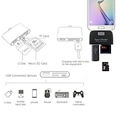 voordelige USB-hubs-kaartlezer multifunctionele smart 4 in 1 laptop pc duurzame telefoon tf micro sd met micro usb oplaadpoort usb 3.1 universele type c adapter otg kaartlezer