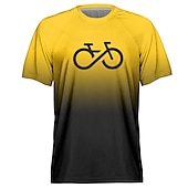voordelige Heren shirts-Voor heren Downhill Jersey Korte mouw Geel Rood Blauw Grafisch Fietsen Shirt Ademend Sneldrogend Polyester Sport Grafisch Grappig Kleding